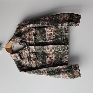 Vintage Naf Naf Floral Cottagecore Printed Cotton Denim Jacket